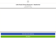 Tablet Screenshot of littlepandaweatherford.com